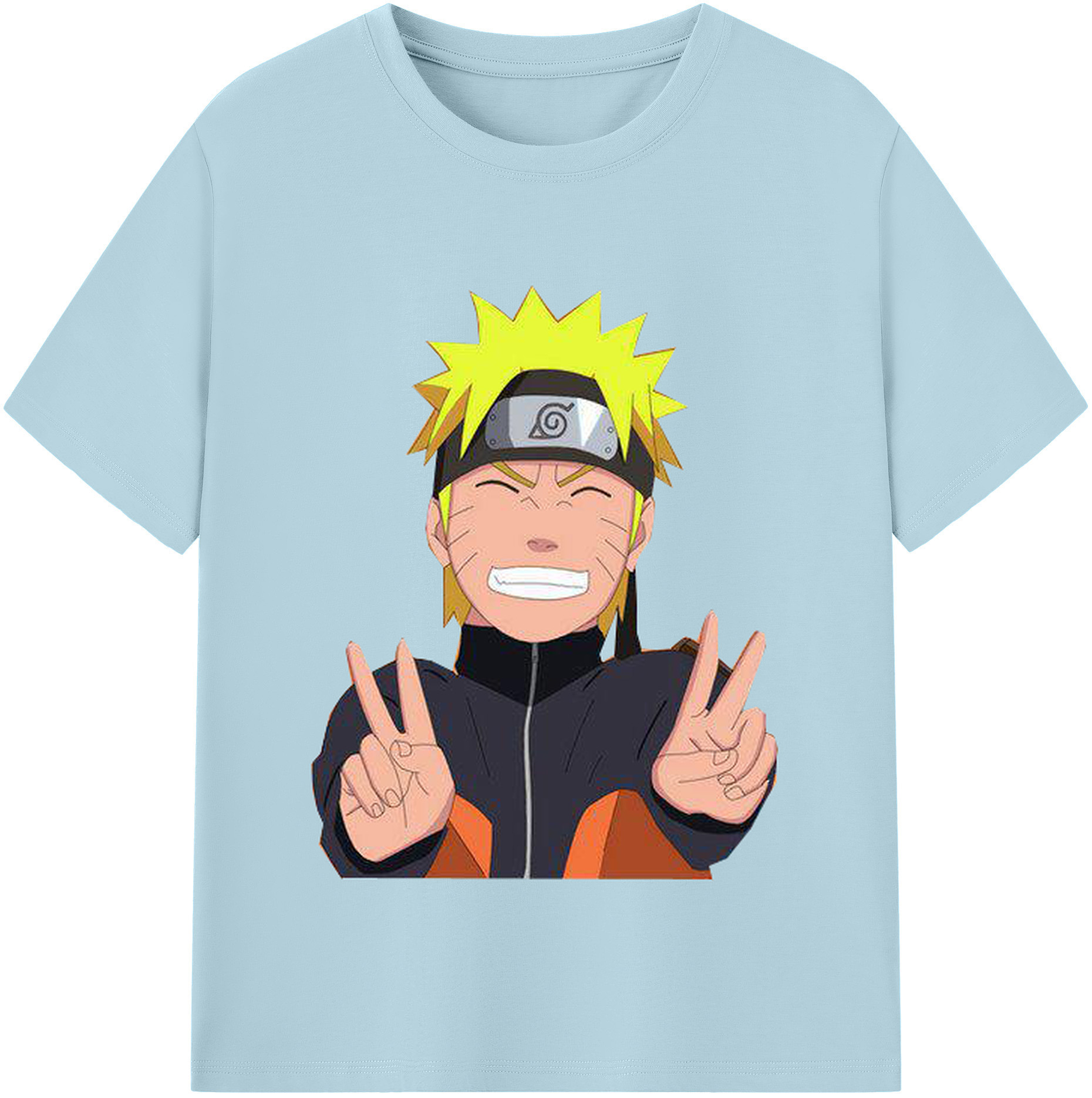 （画像用） NARUTO -ナルト- うずまき ナルト Uzumaki Naruto 綿100％半袖Tシャツ（フロントプリント）